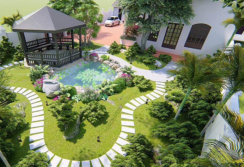 Giá thiết kế thi công sân vườn: Bảng giá chi tiết và những yếu tố ảnh hưởng